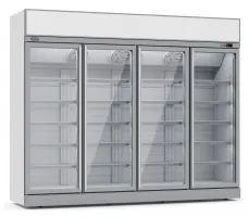Réfrigérateur professionnel blanc 4 portes vitrées positif 2508 mm hauteur 2092 mm - 7455.2416 - combisteel - Combisteel - 7455.2416