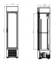 Photo 2 - Réfrigérateur professionnel 1 porte noir 232 l positif - 7464.0200 - combisteel - Combisteel - 7464.0200