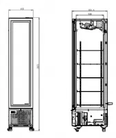 Photo 2 - Réfrigérateur professionnel 1 porte noir 348 l positif - 7464.0210 - combisteel - Combisteel - 7464.0210