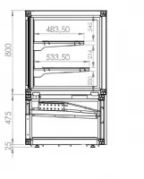 Photo 3 - Vitrine réfrigérée professionnelle 300 l noire positive 800 mm - 7489.5450 - combisteel - Combisteel - 7489.5450