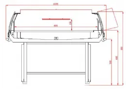 Photo 2 - Îlot de refroidissement professionnel noir positive 190 l avec couvercle en verre - 7090.0025 - combisteel - Combisteel - 7090.0025