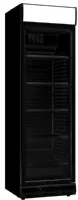 Réfrigérateur professionnel 1 porte vitrée noir 382 l positif charnière à gauche - 7464.0093 - combisteel - Combisteel - 7464.0093