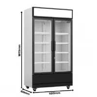 Réfrigérateur professionnel 2 portes vitrées 670 l positif - 7455.2105 - combisteel - Combisteel - 7455.2105