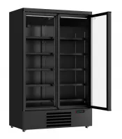 Photo 3 - Réfrigérateur professionnel noir 2 portes vitrées positif 1253 mm hauteur 2003 mm - 7455.2230 - combisteel - Combisteel - 7455.2230