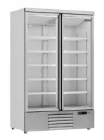 Réfrigérateur professionnel blanc 2 portes vitrées positif 1253 mm hauteur 2003 mm - 7455.2200 - combisteel - Combisteel - 7455.2200