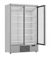 Photo 2 - Réfrigérateur professionnel blanc 2 portes vitrées positif 1253 mm hauteur 2003 mm - 7455.2200 - combisteel - Combisteel - 7455.2200