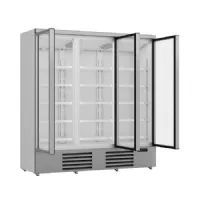 Photo 2 - Réfrigérateur professionnel blanc 3 portes vitrées positif 1880 mm hauteur 2003 mm - 7455.2205 - combisteel - Combisteel - 7455.2205