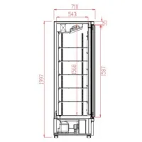 Photo 4 - Réfrigérateur professionnel blanc 3 portes vitrées positif 1880 mm hauteur 2003 mm - 7455.2205 - combisteel - Combisteel - 7455.2205
