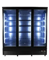 Photo 2 - Réfrigérateur professionnel noir 3 portes vitrées positif 1880 mm hauteur 2050 mm - 7526.0110 - combisteel - Combisteel - 7526.0110