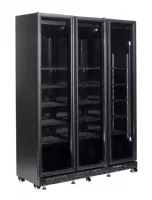 Réfrigérateur professionnel noir 3 portes vitrées chauffantes positif 1600 mm - 7455.1925 - combisteel - Combisteel - 7455.1925