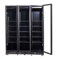 Photo 4 - Réfrigérateur professionnel noir 3 portes vitrées chauffantes positif 1600 mm - 7455.1925 - combisteel - Combisteel - 7455.1925