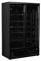Vitrine réfrigérée professionnelle noire 2 portes vitrées positive - atom maxi c2dbb - tefcold - Tefcold - Atom Maxi C2DBB