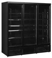 Vitrine réfrigérée professionnelle noire 3 portes vitrées positive - Atom Maxi C3DBB - Tefcold - Tefcold - Atom Maxi C3DBB