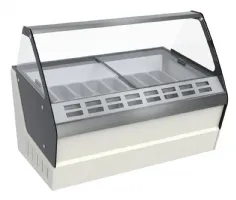 Vitrine à crème glacée professionnelle 16 bacs de 5 litres négative 1590 mm - 7472.0115 - combisteel - Combisteel - 7472.0115