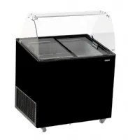 Vitrine à crème glacée professionnelle noire 6 bacs de 5 l 231 l 909 mm - 7472.0124 - combisteel - Combisteel - 7472.0124