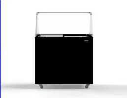 Photo 2 - Vitrine à crème glacée professionnelle noire 6 bacs de 5 l 231 l 909 mm - 7472.0124 - combisteel - Combisteel - 7472.0124