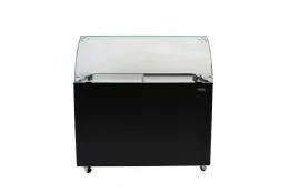 Vitrine à crème glacée professionnelle noire 8 bacs de 5 l 355 l 1184 mm - 7472.0129 - combisteel - Combisteel - 7472.0129