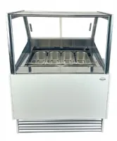 Vitrine à crème glacée professionnelle 6 bacs de 5 litres -16/-18°c 910 mm - 7487.0250 - combisteel - Combisteel - 7487.0250