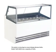 Vitrine à crème glacée professionnelle 9 bacs de 5 litres négative 1260 mm - 7487.0255 - combisteel - Combisteel - 7487.0255