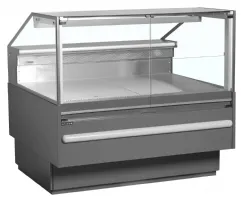 Vitrine de service ventilée professionnelle grise positive avec réserve 825 mm - SOCB12582A - Tefcold - Tefcold - SOCB12582A