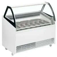 Vitrine ventilée professionnelle pour 10 bacs de glace -20 à -14 °c, 1660 mm - bermuda view rv10 - tefcold - Tefcold - BERMUDA VIEW RV10