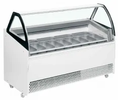 Vitrine ventilée professionnelle pour glace en bac avec stockage en-dessous - bermuda view rv13 - tefcold - Tefcold - BERMUDA VIEW RV13