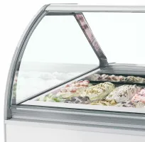 Photo 3 - Vitrine professionnelle à froid ventilée pour 16 bacs de glace avec façade bombée - millennium lx16 - tefcold - Tefcold - MILLENNIUM LX16