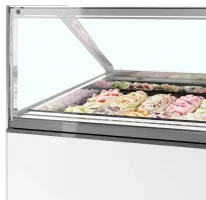 Photo 3 - Vitrine professionnelle à froid ventilée pour 16 bacs de glace avec façade droite - millennium st16 - tefcold - Tefcold - MILLENNIUM ST16