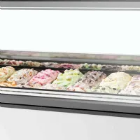 Photo 2 - Vitrine professionnelle à froid ventilée pour 24 bacs de glace avec façade droite - millennium st24 - tefcold - Tefcold - MILLENNIUM ST24