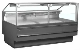 Vitrine professionnelle positive grise RAL7015 avec réserve 489 l 900 mm - SOCA18790A - Tefcold - Tefcold - SOCA18790A