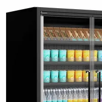 Photo 3 - Vitrine réfrigérée professionnelle noire 2 portes vitrées positive - galaxy+ gp14fgd maxi black - tefcold - Tefcold - Galaxy+ GP14FGD Maxi Black