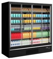 Photo 2 - Vitrine réfrigérée professionnelle noire 4 portes vitrées positive - galaxy+ gp20fgd maxi black - tefcold - Tefcold - Galaxy+ GP20FGD Maxi Black