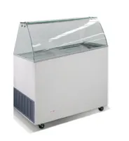Vitrine à crème glacée professionnelle blanche 6 bacs de 5 l 231 l 909 mm - 7472.0125 - combisteel - Combisteel - 7472.0125