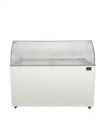 Vitrine à crème glacée professionnelle blanche 10 bacs de 5 l 454 l 1439 mm - 7472.0135 - combisteel - Combisteel - 7472.0135