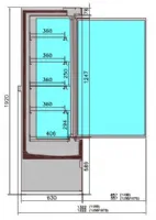 Photo 2 - Armoire murale professionnelle noire 2 portes positive 1510 mm - 7350.0055 - combisteel - Combisteel - 7350.0055