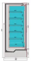 Photo 2 - Chambre froide professionnelle murale noire 2 portes positive 1350 mm - 7350.0065 - combisteel - Combisteel - 7350.0065
