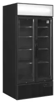 Vitrine réfrigérée professionnelle noire 2 portes vitrées positive - fsc891h black - tefcold - Tefcold - FSC891H Black