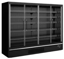 Vitrine réfrigérée professionnelle noire 4 portes vitrées positive - Galaxy+ GP26FGD Black - Tefcold