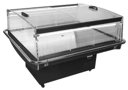 Vitrine réfrigérée professionnelle noire positive 190 l à couvercles vitrés - pdc126 vs sl led - tefcold - Tefcold - PDC126 VS SL LED