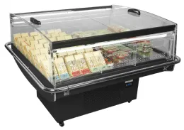 Photo 2 - Vitrine réfrigérée professionnelle noire positive 190 l à couvercles vitrés - pdc126 vs sl led - tefcold - Tefcold - PDC126 VS SL LED