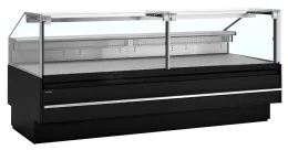 Vitrine de service premium positive avec réserve, 900 mm, noire - SOCA25090B - Tefcold - Tefcold - SOCA25090B