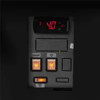 Photo 3 - Vitrine de service premium positive avec réserve, 900 mm noire - soca37590b - tefcold - Tefcold - SOCA37590B