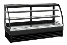 Vitrine réfrigérée ronde professionnelle 400 L noire positive 2000 mm - 7450.0815 - Combisteel