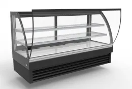 Photo 2 - Vitrine réfrigérée ronde professionnelle 400 l noire positive 2000 mm - 7450.0815 - combisteel - Combisteel - 7450.0815