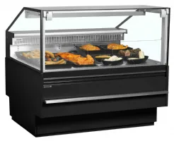 Photo 2 - Vitrine de service premium positive avec réserve, 900 mm, noire - soca12590b - tefcold - Tefcold - SOCA12590B