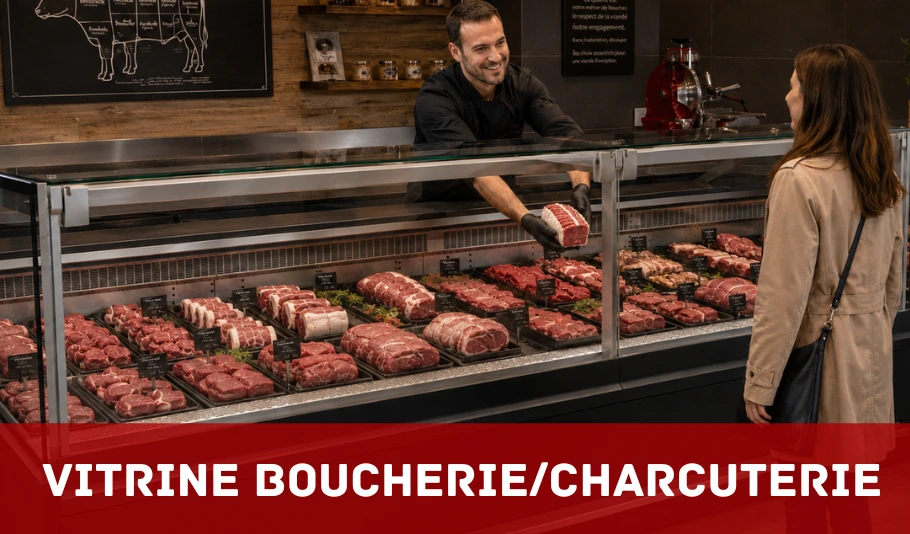 VITRINE DE PRESENTATION BOUCHERIE CHARCUTERIE