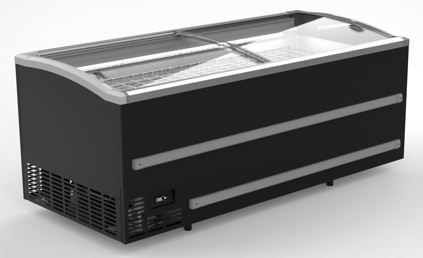 Congélateur professionnel bahut noir 1216 L dégivrage manuel - 7072.0020 - Combisteel