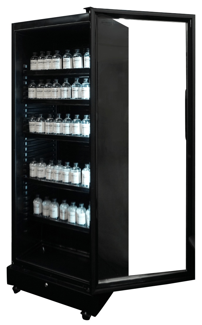 Réfrigérateur professionnel 1 porte vitrée noir 400 L positif - 7086.0005 - Combisteel en cuisine professionnelle