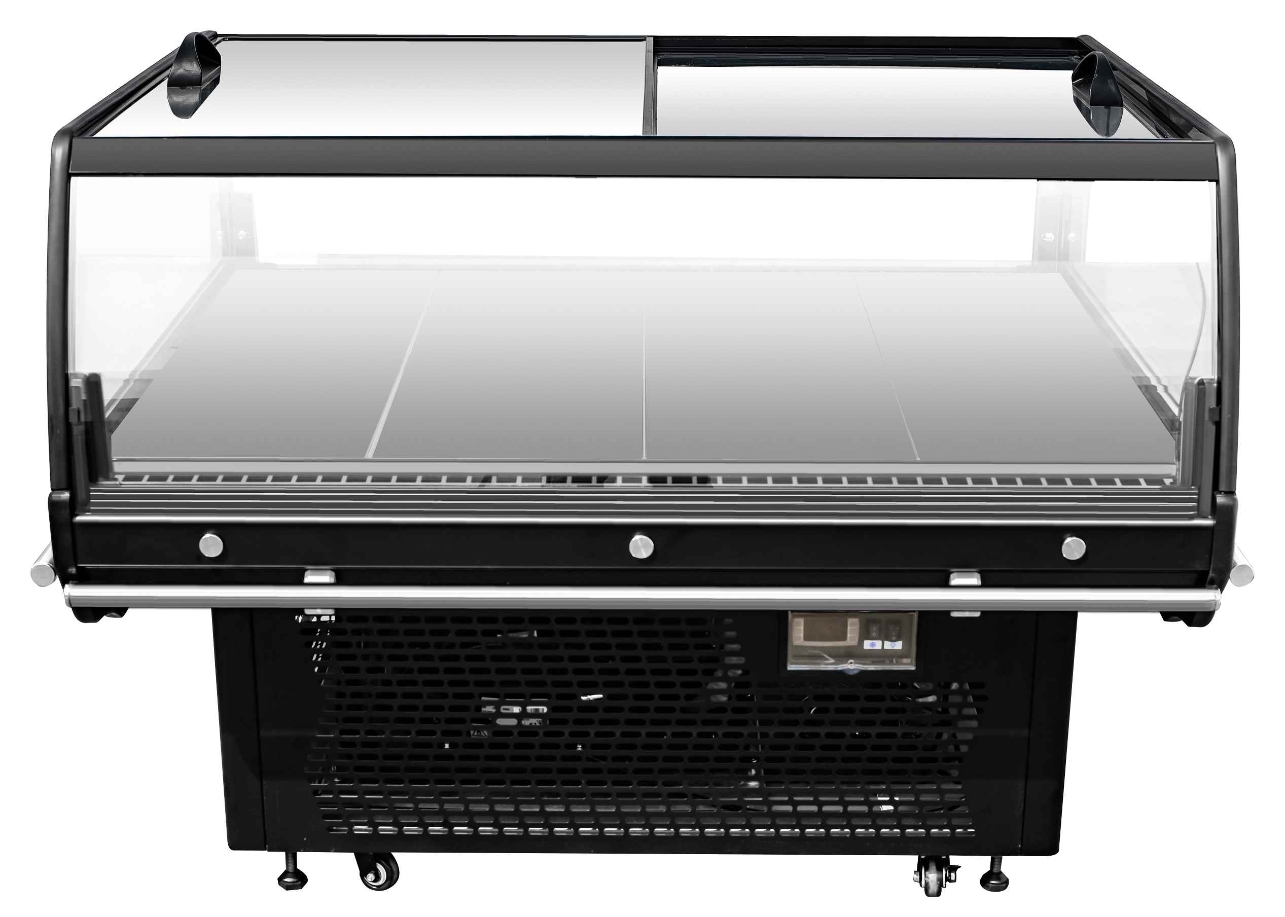 Îlot de refroidissement professionnel noir positive 190 L avec couvercle en verre - 7090.0025 - Combisteel en cuisine professionnelle