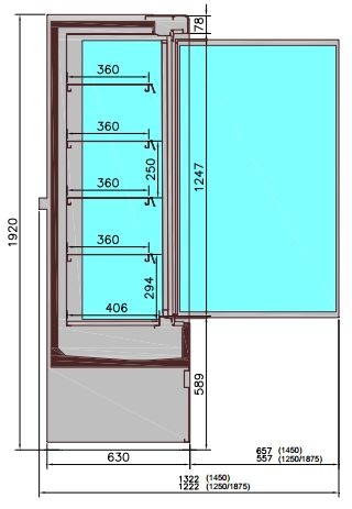 Armoire murale professionnelle Noire 2 portes positive 1310 mm - 7350.0050 - Combisteel en cuisine professionnelle